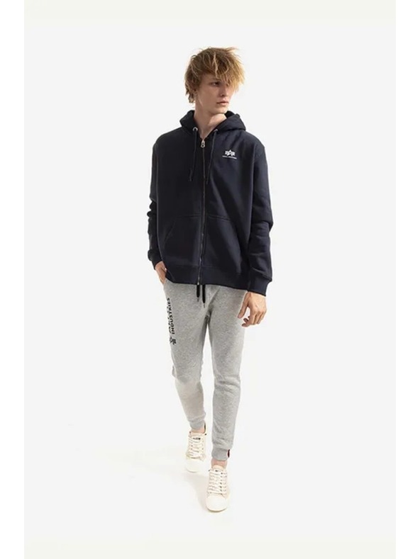 Alpha Industries Herren dunkelblauer Kapuzenpullover Basic Zip Hoody SL Alpha Industries