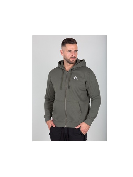 Alpha Industries Herren grüner Kapuzenpullover Alpha Industries Basic Zip hoodie Dark Olive