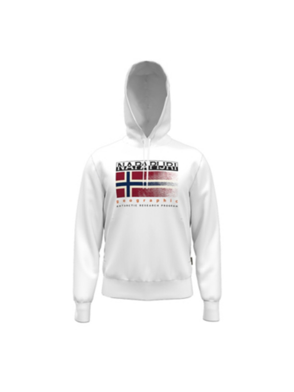 Napapijri Herren weißer Kapuzenpullover Napapijri B-Kreis H 002 Bright White