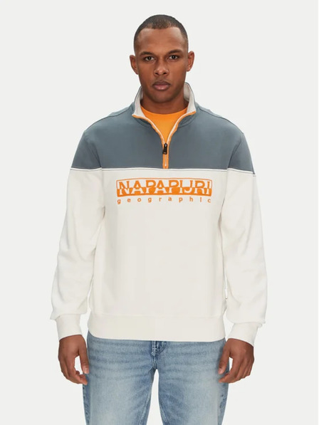 Napapijri Herren weißer Pullover b-saturnia Napapijri