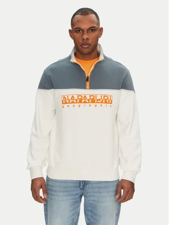 Napapijri Herren weißer Pullover b-saturnia Napapijri