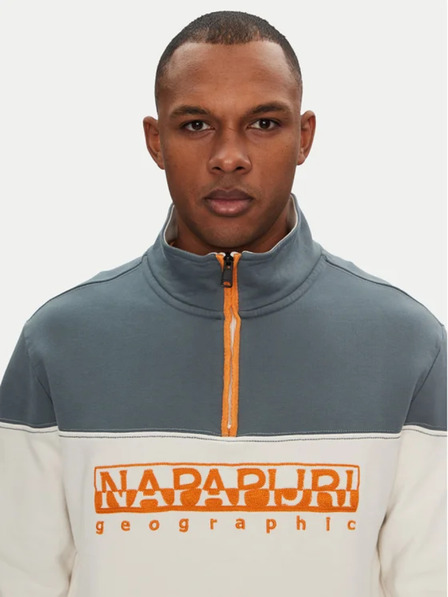 Napapijri Herren weißer Pullover b-saturnia Napapijri