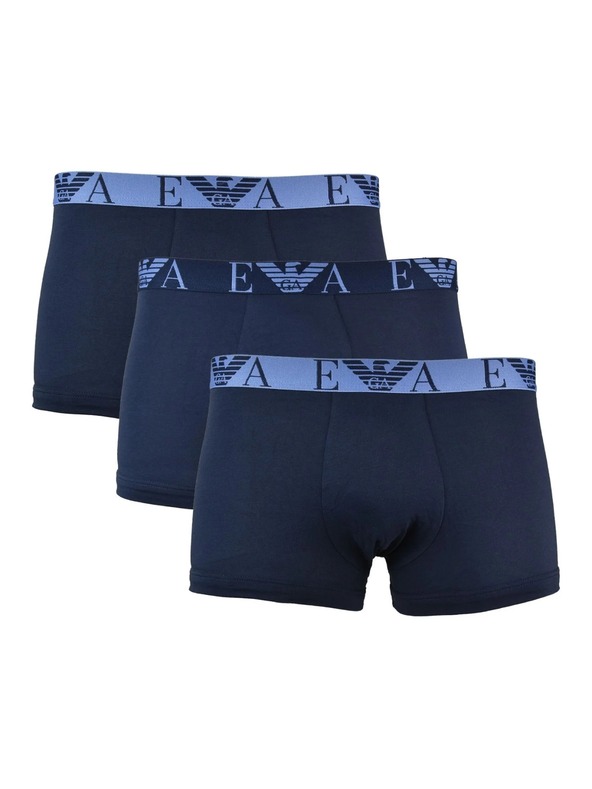 Emporio Armani 3er-Pack dunkelblauer Herren Boxershorts Emporio Armani Underwear 40035 Marine
