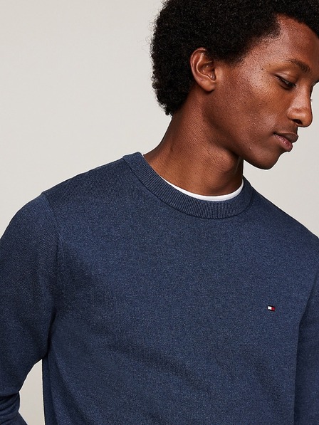 Tommy Hilfiger Herren Blauer Pullover Aegean Sea Heather Tommy Hilfiger