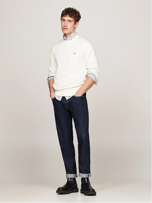 Tommy Hilfiger Herren Weißer Pullover Ivory Tommy Hilfiger