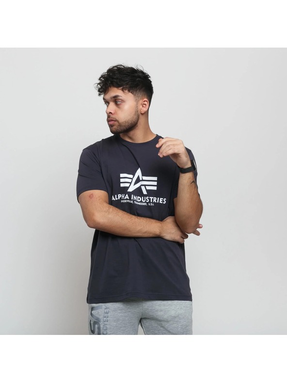 Alpha Industries Herren Dunkelblau T-Shirt Alpha Industries Basic T Navy