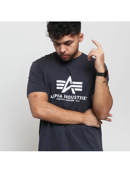 Alpha Industries Herren Dunkelblau T-Shirt Alpha Industries Basic T Navy