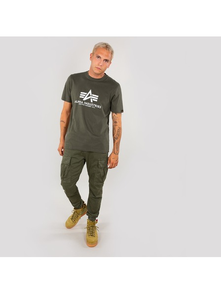 Alpha Industries Herren Grünes T-Shirt Alpha Industries Basic T Dark Olive