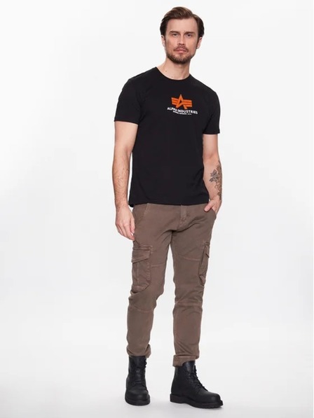 Alpha Industries Herren Schwarzes T-Shirt Alpha Industries Basic T Rubber Black