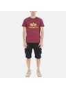 Alpha Industries Herren Rotes Basic T-Shirt Alpha Industries