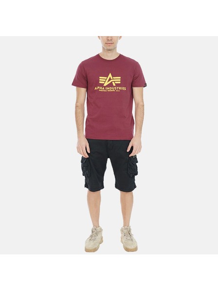 Alpha Industries Herren Rotes Basic T-Shirt Alpha Industries