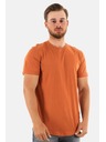 Calvin Klein Herren Oranges T-Shirt Calvin Klein Jeans Badge Round Hem Tee GAN Auburn