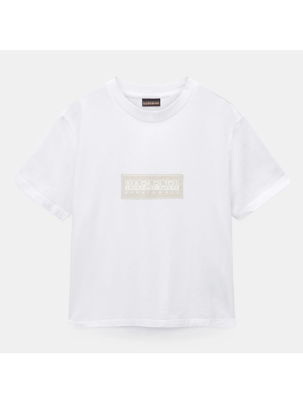 Napapijri Herren Weißes T-Shirt Napapijri S-Box Logo