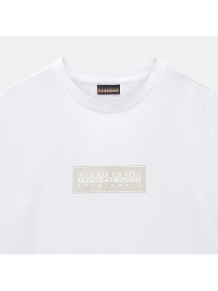 Napapijri Herren Weißes T-Shirt Napapijri S-Box Logo