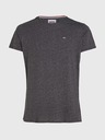 Tommy Jeans Dunkelgraues Herren-T-Shirt Tommy Jeans Classic Slim Fit T-Shirt BDS Black