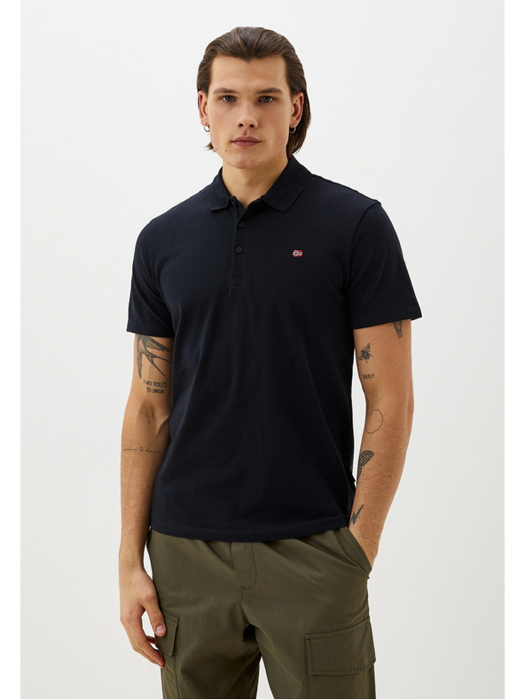 Napapijri Schwarzes Herren-Poloshirt 0411 Napapijri