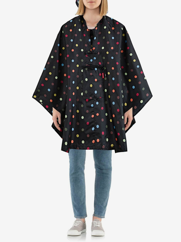 Reisenthel Schwarze Damen-Faltregen-Punktejacke Reisenthel Mini Maxi Poncho
