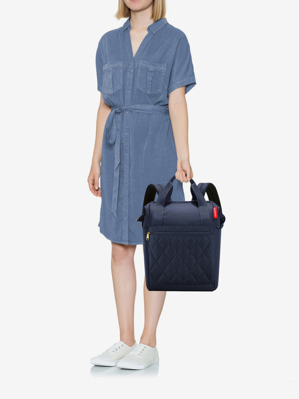 Reisenthel Dunkelblauer Damen-Rucksack Reisenthel Allrounder R Rhombus Midnight Gold