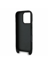 Karl Lagerfeld Karl Lagerfeld Saffiano Umhängeriemen Karl und Choupette Hülle für iPhone 16 Pro Schwarz