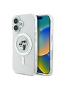 Karl Lagerfeld Karl Lagerfeld IML Glitzer Karl und Choupette MagSafe Rückseite für iPhone 16 Transparent