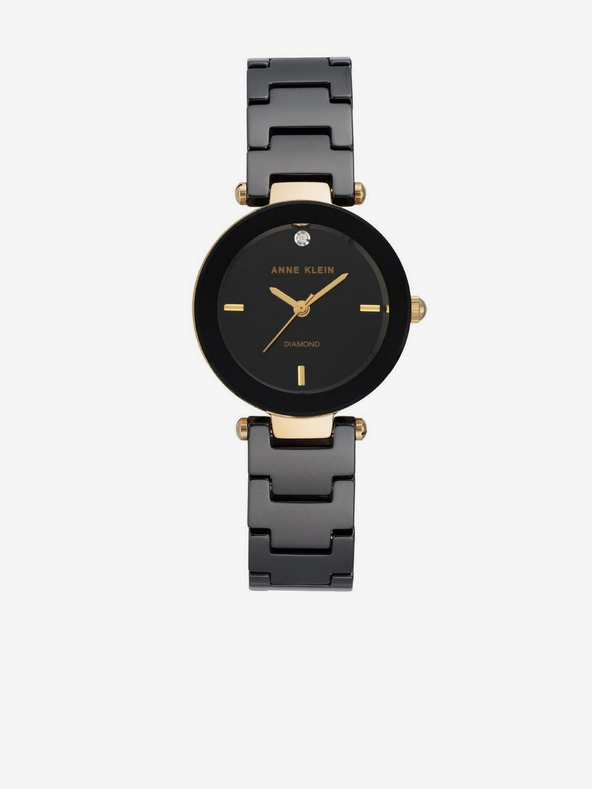 Anne Klein Schwarze Damenuhr Anne Klein