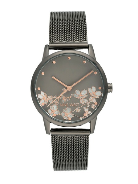 Nine West	 Damen Silberuhr Nine West NW/2429FLGY