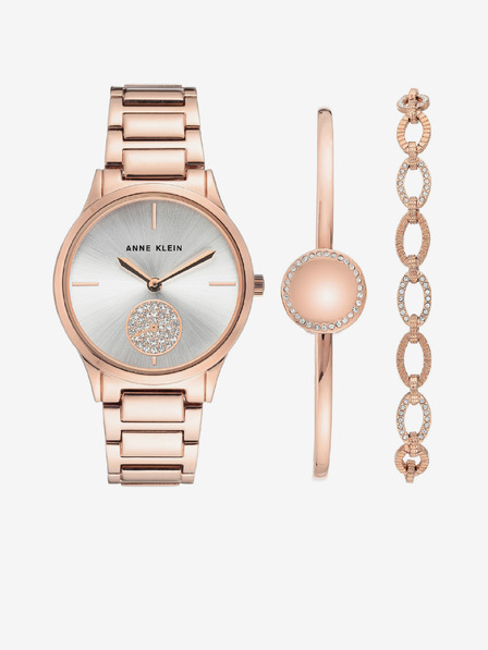 Anne Klein Uhren- und Armband-Set in Roségold Anne Klein