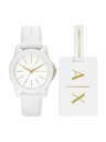 Armani Exchange Armani Exchange Damen Geschenkset Damenuhr Lady Banks und Gepäckband AX7126
