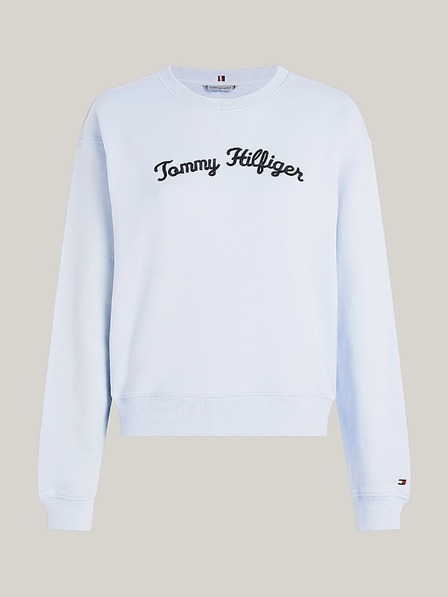 Tommy Hilfiger Damen hellblauer Vintage-Pullover Tommy Hilfiger