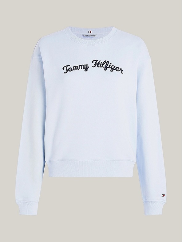 Tommy Hilfiger Damen hellblauer Vintage-Pullover Tommy Hilfiger