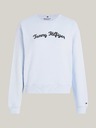 Tommy Hilfiger Damen hellblauer Vintage-Pullover Tommy Hilfiger
