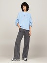 Tommy Jeans Damen hellblauer Pullover Tommy Jeans Badge Rib-Knit Vessel Blue