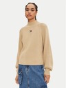 Tommy Jeans Damen beiger Pullover Tommy Jeans Badge Rib-Knit Gentle Gold