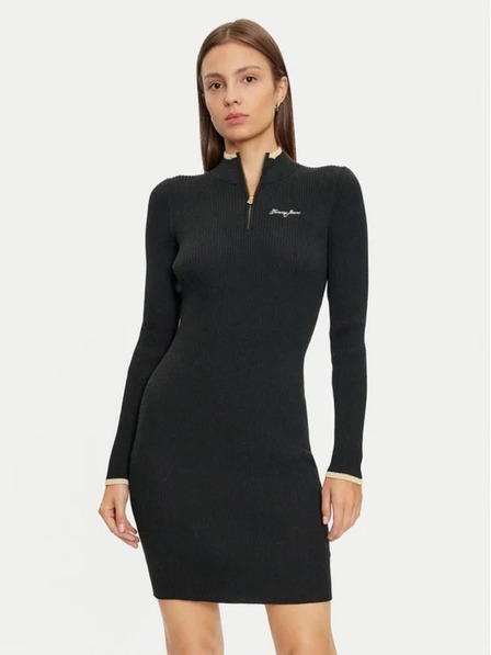 Tommy Jeans Damen schwarzes Strickkleid Tommy Jeans