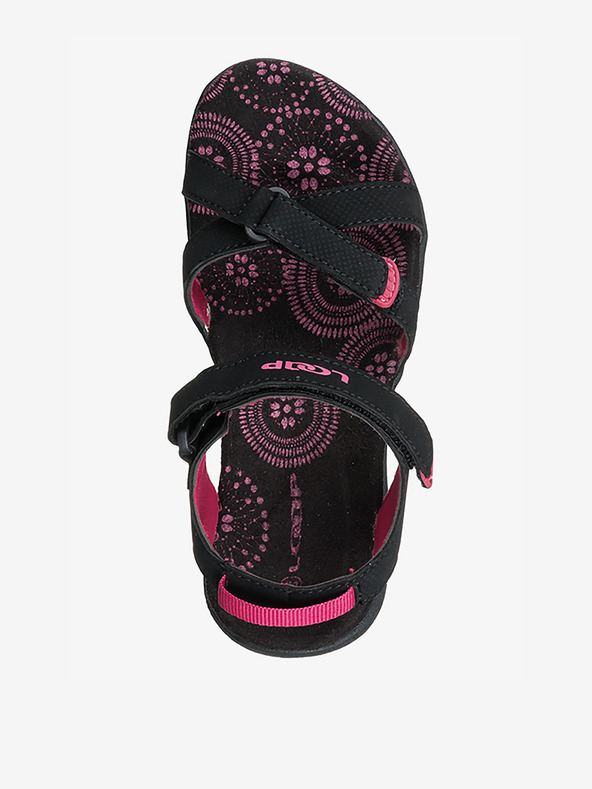 Loap Rosa-schwarze Mädchen-Sandalen Loap Simma