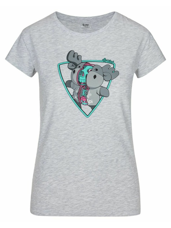 Kilpi Hellgraues Damen Baumwoll T-Shirt Kilpi Albion