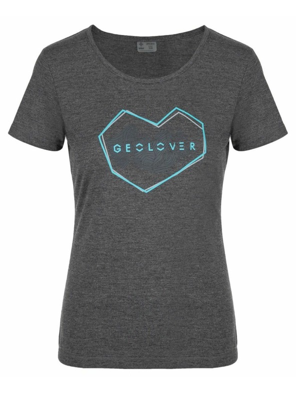Kilpi Dunkelgraues Damen T-Shirt mit Aufdruck Kilpi Garove
