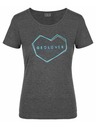 Kilpi Dunkelgraues Damen T-Shirt mit Aufdruck Kilpi Garove