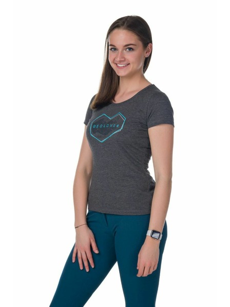 Kilpi Dunkelgraues Damen T-Shirt mit Aufdruck Kilpi Garove