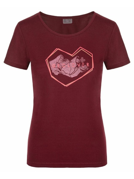Kilpi Weinrotes Damen T-Shirt mit Aufdruck Kilpi Garove