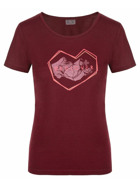 Kilpi Weinrotes Damen T-Shirt mit Aufdruck Kilpi Garove