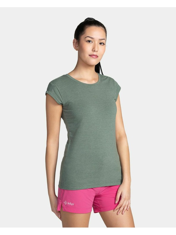 Kilpi Dunkelgrünes Damen Baumwoll T-Shirt Kilpi Promo
