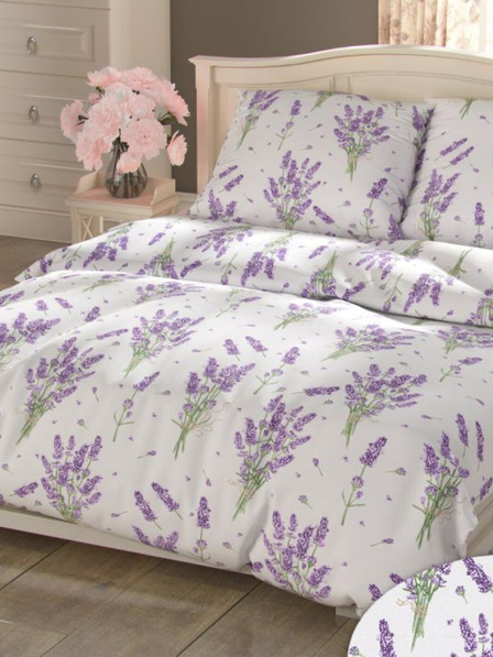 Kvalitex Französische Baumwoll-Bettwäsche PROVENCE COLLECTION 240x200, 70x90cm LEVANDULE lila Kvalitex