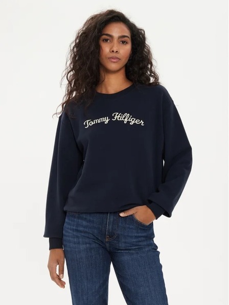 Tommy Hilfiger Damen Dunkelblau Vintage Pullover von Tommy Hilfiger