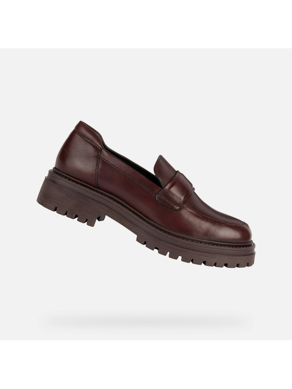 Geox Weinrote Damen-Mokassins Geox Iridea