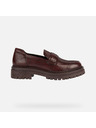 Geox Weinrote Damen-Mokassins Geox Iridea
