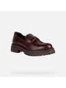 Geox Weinrote Damen-Mokassins Geox Iridea
