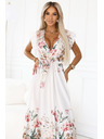 numoco Satiniertes Maxikleid mit tiefem Ausschnitt und Blumen-Ombré-Muster