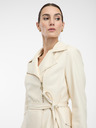 Orsay Cremefarbene Damen-Lederjacke ORSAY