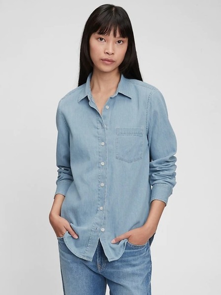 GAP Blaue Damenbluse Perfect Shirt